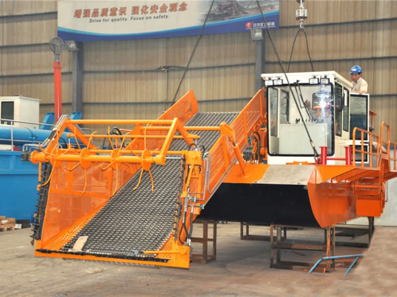 Автоматическая система очистки воды / Судно для сбора водных сорняков / Лодка-скиммер для мусора