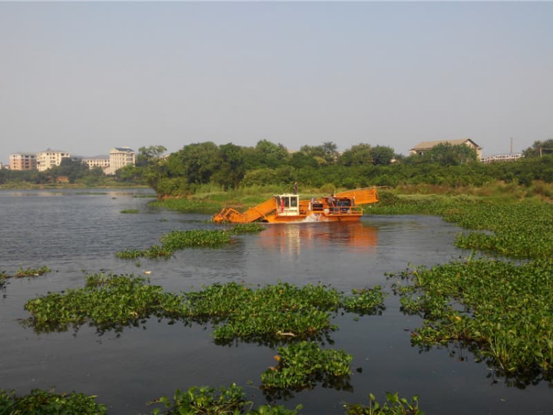 Автоматическая система очистки воды / Судно для сбора водных сорняков / Лодка-скиммер для мусора