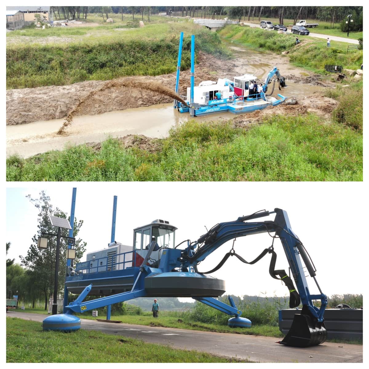 Self Propelled Amphibious Mutli-Functional Dredger (500 m3/h) for Shallow Water Area