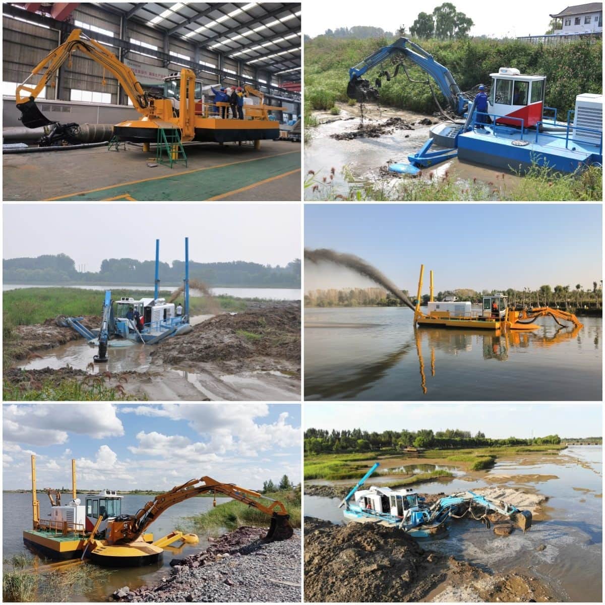 Self Propelled Amphibious Mutli-Functional Dredger (500 m3/h) for Shallow Water Area